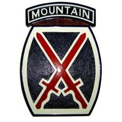 10th Mountain Division Patch plaque
