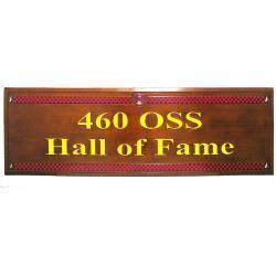 460 OSS Hall of Fame Award Plaque