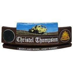Army Desk Nameplate with Custom Top Design