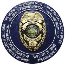 Lawrence Police Department Seal Plaque 