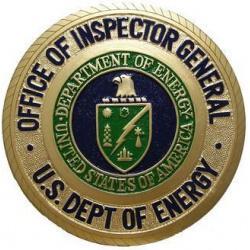 Office of Inspector General US Dept of Energy Seal Plaque 