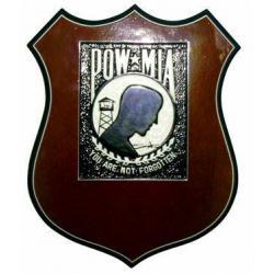 POW MIA Commemorative Shield Plaque 