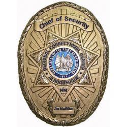 Regional Correctional Center Chief of Security Badge Plaque 