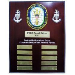 USCG Deployable Operations Group Command Senior Chief Reserve Forces Deployment Plaque 