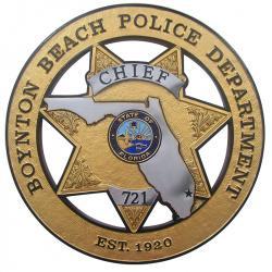 Boynton Beach Police Department Chief Plaque