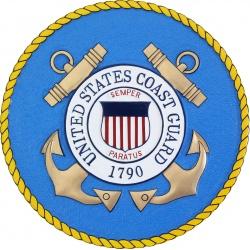 Coast Guard 0.75 Inch Thick Outdoor HDU Plaque