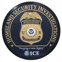 Department of Homeland Security Investigations Special Agent Plaque