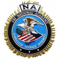 FBI National Academy NA Wooden Seal Wall/Podium Plaque