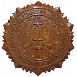 FBI Seal Plaque in Wood