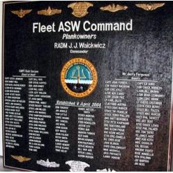 Fleet Anti Submarine Warfare Command Navy Deployment Plaque