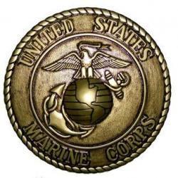 Marine Corps Seal Coin Plaque - Gold 