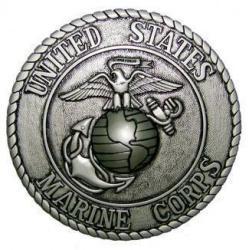 Marine Corps Seal Coin Plaque - Silver 