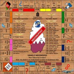 Monopoly VMAQ-3 Moondogs Deployment Plaque