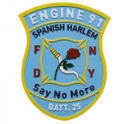 New York Engine 91 Batt. 25 Custom-Made Firefighter Plaque