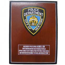 New York Police Department Presentation Plaque
