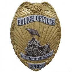U.S. Marine Corps Police Officer Badge Plaque