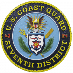 US Coast Guard 7th District Seal Plaque