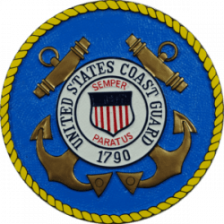 Coast Guard 0.50 Inch Thick Outdoor HDU Plaque