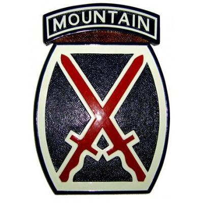 10th mountain division patch plaque