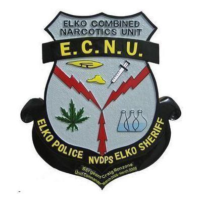 Elko PD Narcotics Badge Plaque