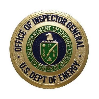 Office of Inspector General US Dept of Energy Seal Plaque