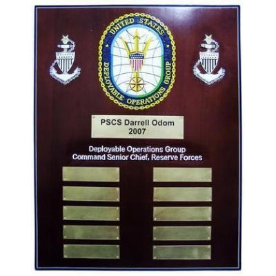 USCG Deployable Operations Group Command Senior Chief Reserve Forces Deployment Plaque