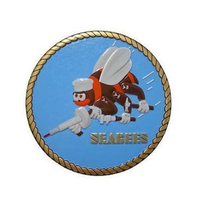 US Navy Seabees Seal Plaque