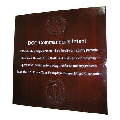 deployable operations group commanders intent coast guard deployment plaque
